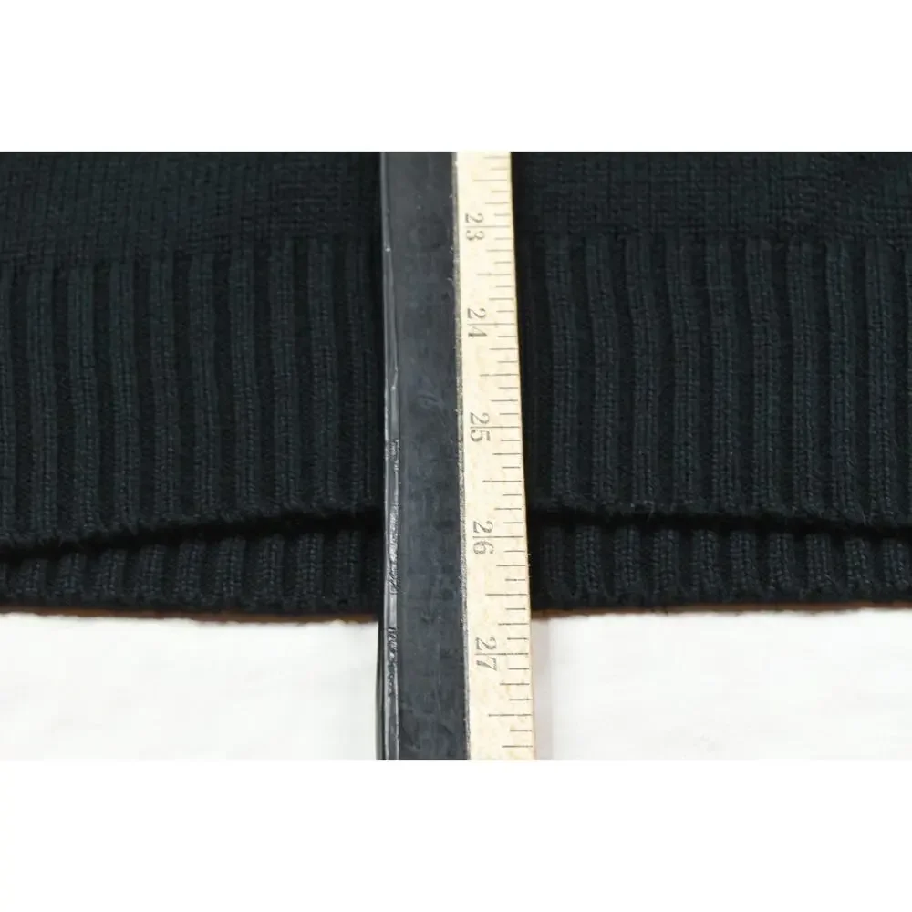 Polo Ralph Lauren 1/4 Zip Pullover Sweater Mens Large Black Long Sleeve Cotton